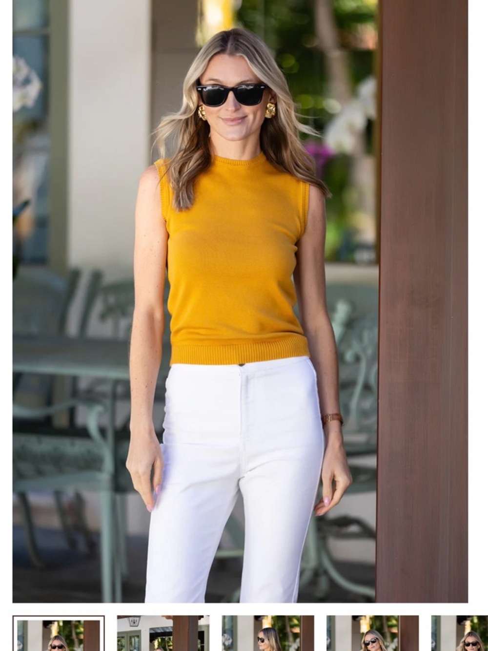 Julia Amory Tippi Top NWT Sleeveless Saffron Knit Top - Classic Women's Tank